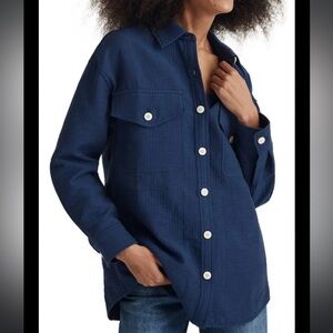 Madewell Oversized Shirt Jacket Blue